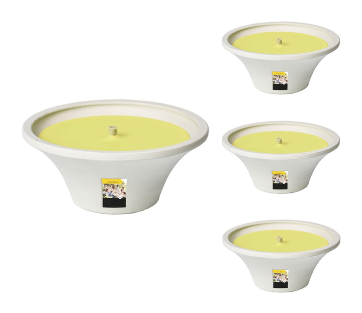 Flammschalen Lemon Breeze Citronella für draussen 4 Stück - Outdoor-Kerzen Terracotta - Für deinen G
