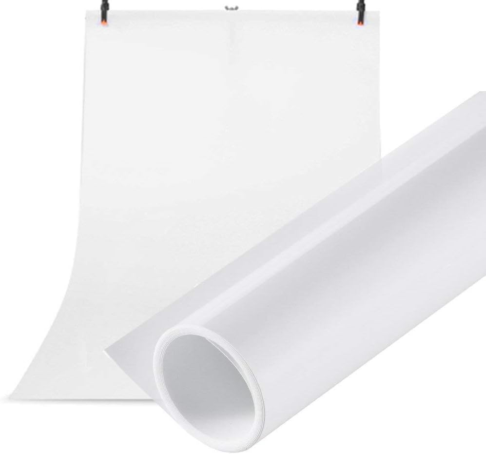 Selens PVC Hintergrund Fotografie 100x200cm Weiss Hintergründe Fotohintergrund Weiss Wasserdicht Mat