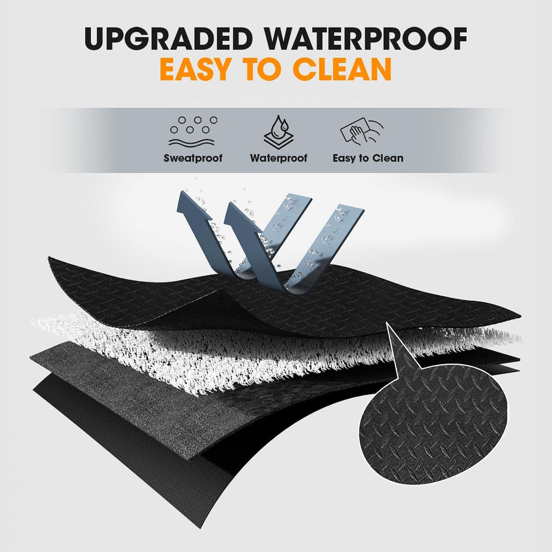 Laufband Matte Schalldämmend 200x100 cm Bodenschutzmatte Laufband, 4MM Dicke Laufmatte für Heimstudi