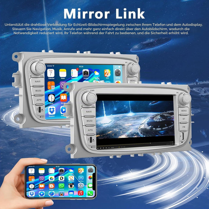 Qualcomm 8 Core 4GB+64GB Carplay Autoradio für Ford Focus II MK2/S-Max/Mondeo MK4/Galaxy II C-Max 06
