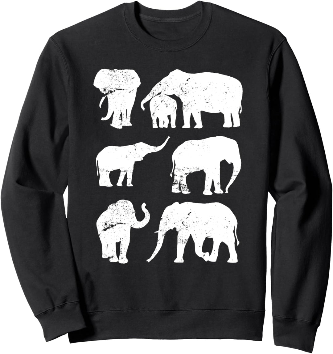 Elefanten Familie Afrika Safari Zoo Tier Geschenk Elefant Sweatshirt