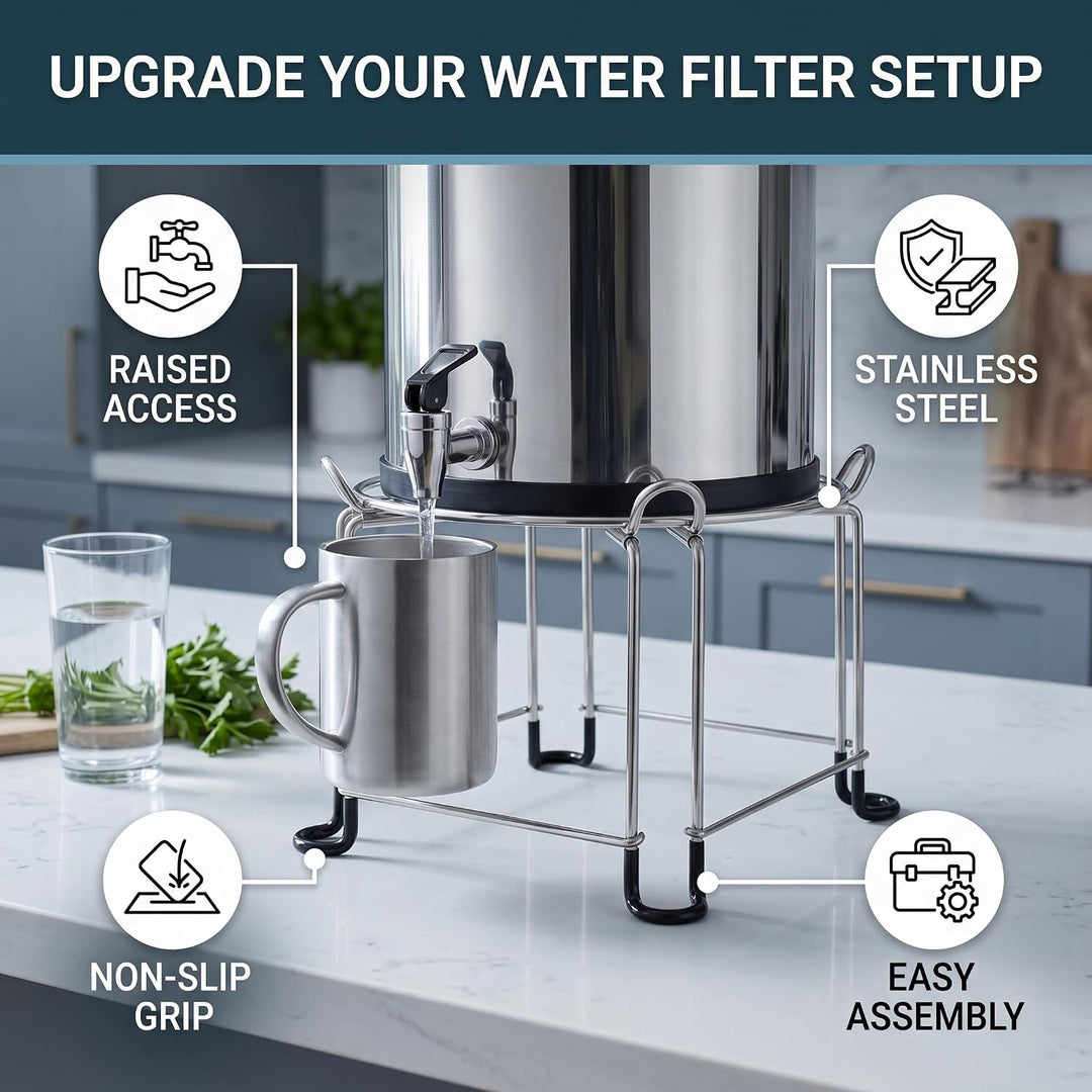 Edelstahl-Arbeitsplattenständer, Wasserfilterständer mit Ersatz für Big, tragbarer Design und erhöht