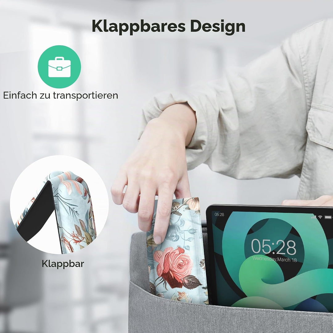 TECKNET Mauspad mit Handauflage, Mousepad und Tastatur Handgelenkauflage Set aus ergonomischem Gedäc