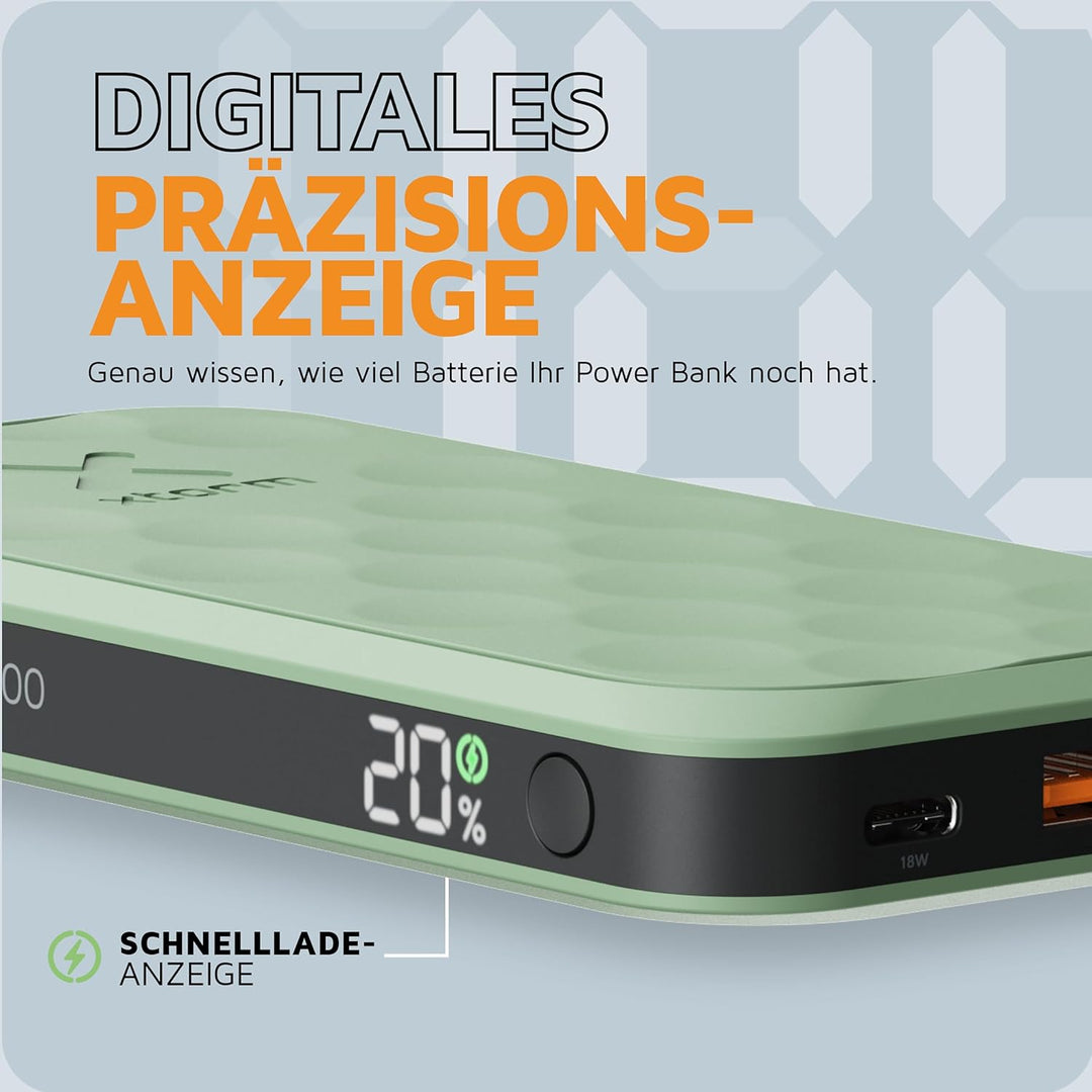 Xtorm Fuel Series 5 20W Powerbank, 10.000mAh, 2 x USB-C / 1 x USB-A, Flugzeugfest, Geeignet für Sams
