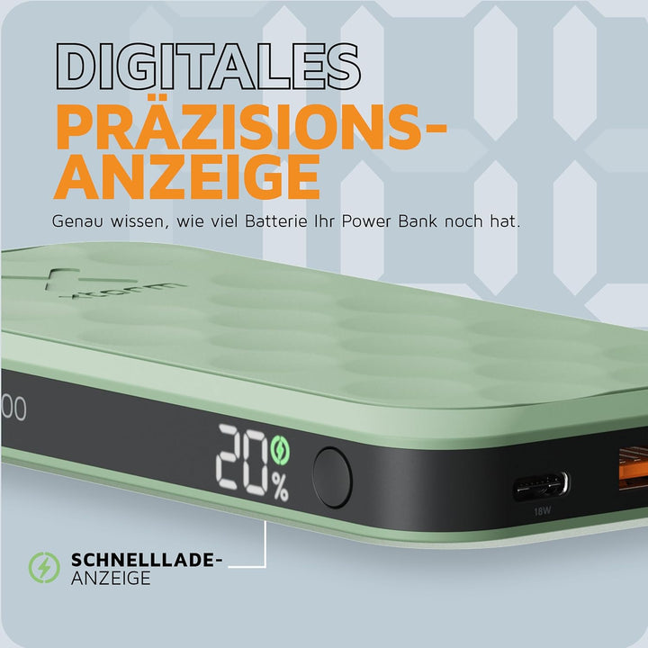 Xtorm Fuel Series 5 20W Powerbank, 10.000mAh, 2 x USB-C / 1 x USB-A, Flugzeugfest, Geeignet für Sams