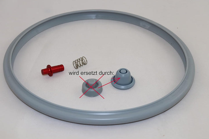 Reparaturset für Schnellkochtopf Tischfein Rapid Dichtungsring 20cm + Druckanzeiger Ventil Kochsigna