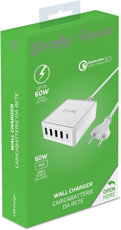 Celly-POWERSTATION USB-C PD 60W Weiss