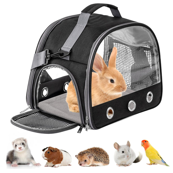 Kleine Haustier-Tragetasche Mit Kissen,Kleintier Tragetasche,Transportbox für Katze Mit Seitlicher Ö