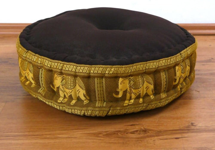 livasia Meditationskissen mit Thaiseide, Yogakissen mit Kapok, Pouf, Bodenkissen für Yoga und Zen Me