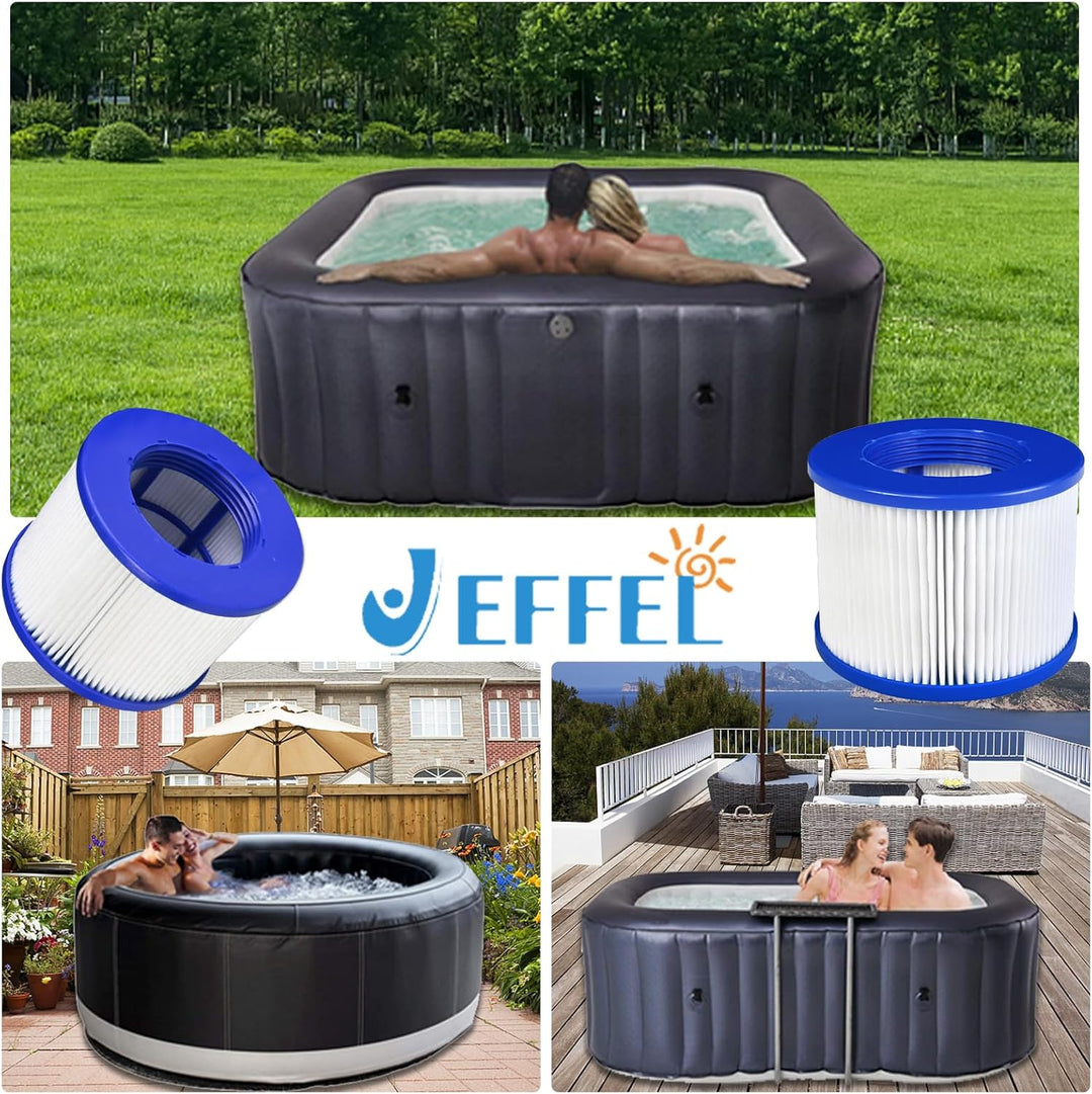 JEFFEL Infinite Spa Filter zum Schrauben, für Spa Ersatz Hot Tub, aufblasbar, ohne Schrauben, 75 x 1
