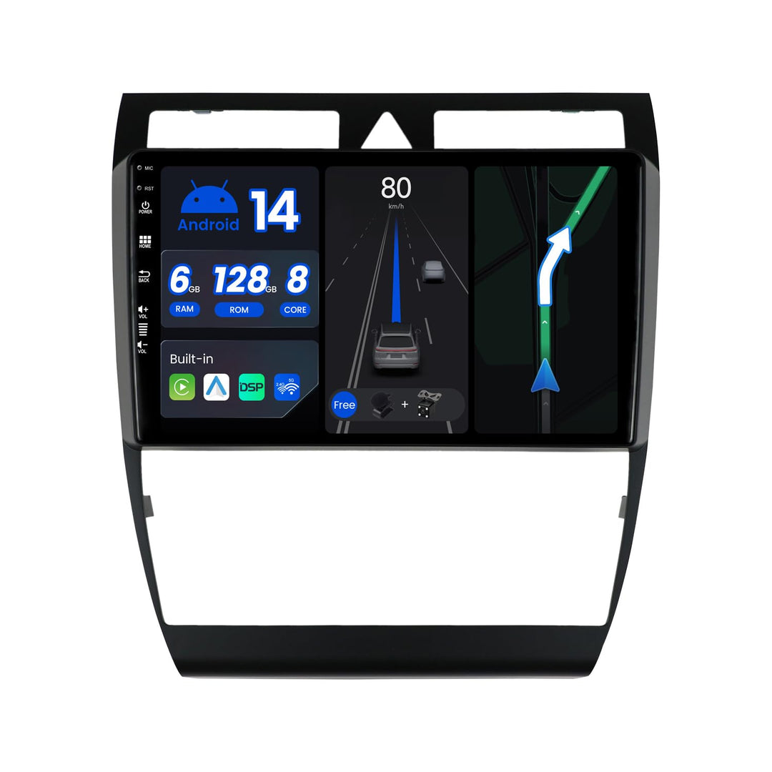 JOYX - 6G+128G - Android 15 IPS Autoradio Passt für Audi A6 C5 S6 (1999-2004) / RS6 (2002-2006) - Ka