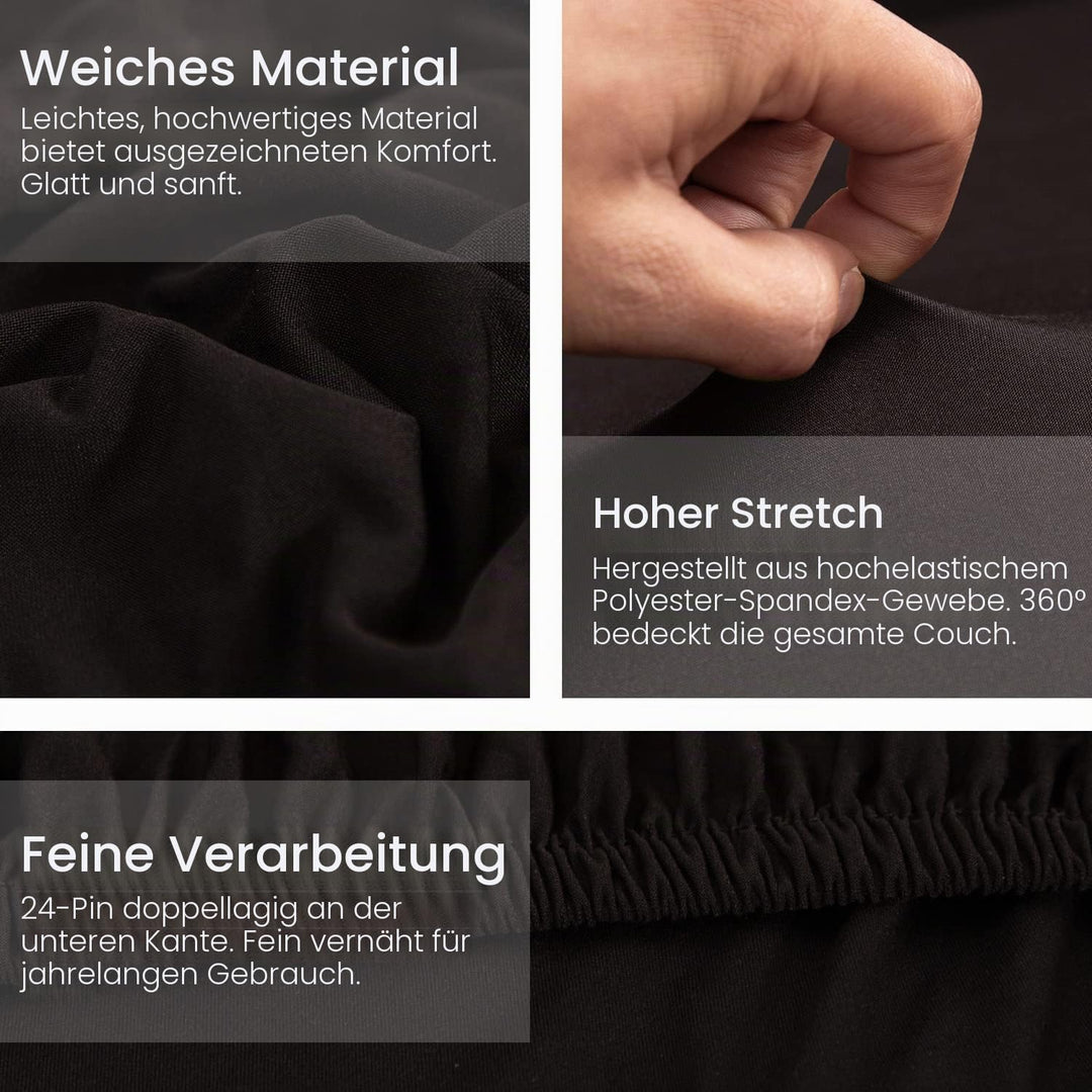 ShowyLive Sofa Überwürfe Sofa Überzug Couch Überzug 2er Set für Sofa Universal Waschbar Sofaüberwurf