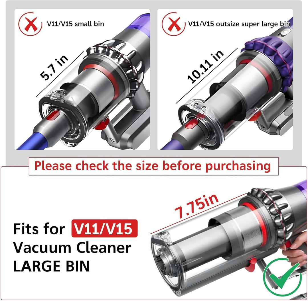 Hochwertiger Ersatz-Staubbehälter für Dyson V11 V15 SV14 SV15 SV22 Staubsauger, für Dyson Staubsauge