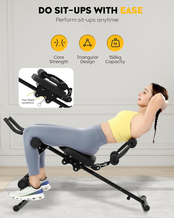 GuuG Bauchmuskeltrainer Bauchtrainer für Zuhause: Bauch Trainingsgerät Klappbar Bauchmuskeltraining
