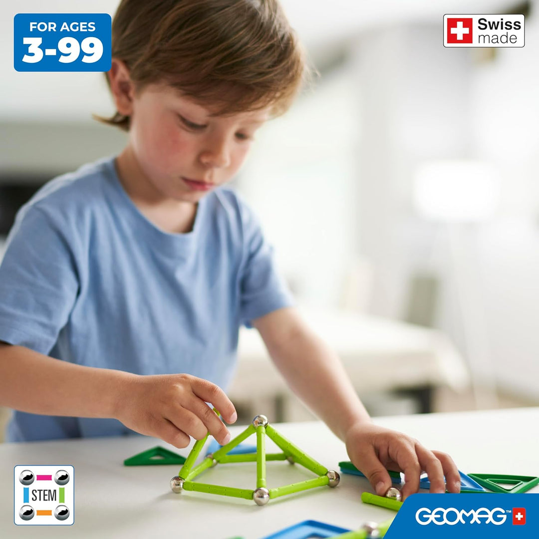 Geomag - Classic Masterbox Magnetische Bausteine für Kinder, Magnetisches Spielzeug, Grüne Kollektio