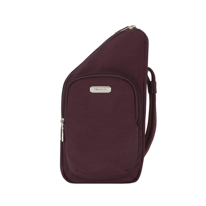 Travelon Unisex Essentials Umhängetasche Compact Crossbody Dunkles Bordeauxrot, Compact Crossbody Du