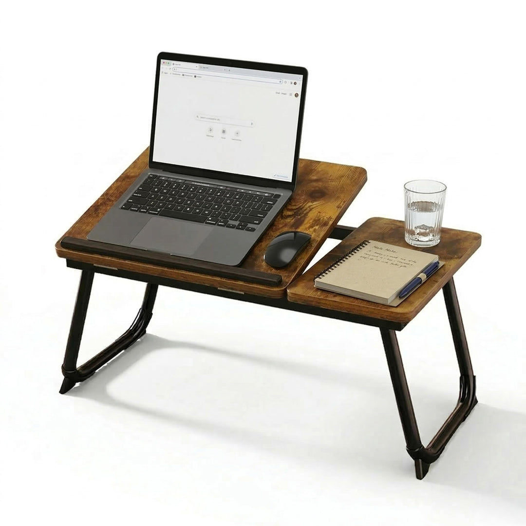 Relaxdays Laptoptisch für Bett & Couch, klappbarer Betttisch, höhenverstellbar, Betttablett, Metall,
