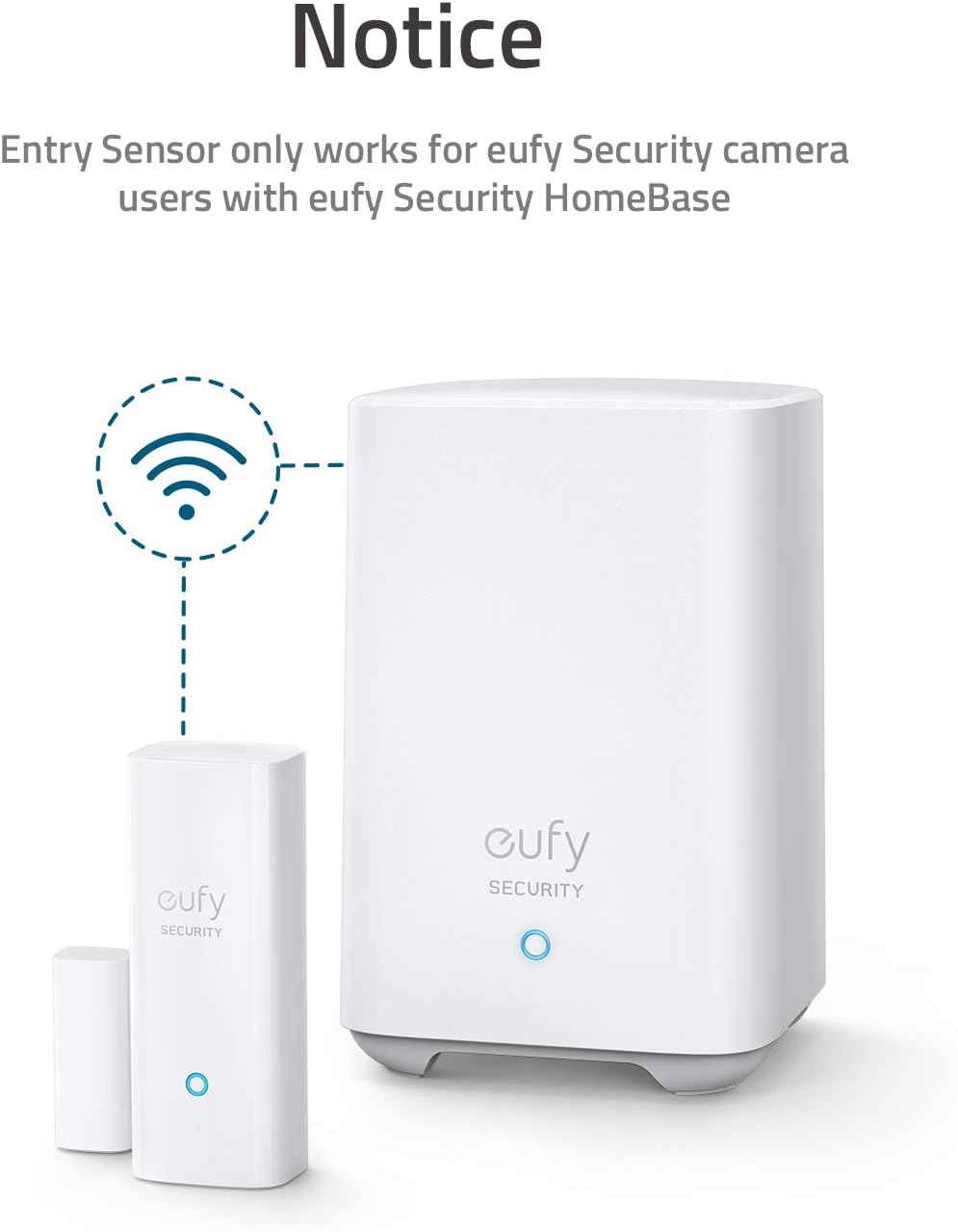 eufy Security by Anker, Haustür Sensor, Erkennt Öffnen/Schliessen von Türen &amp; Fenstern, Sendet Alarm