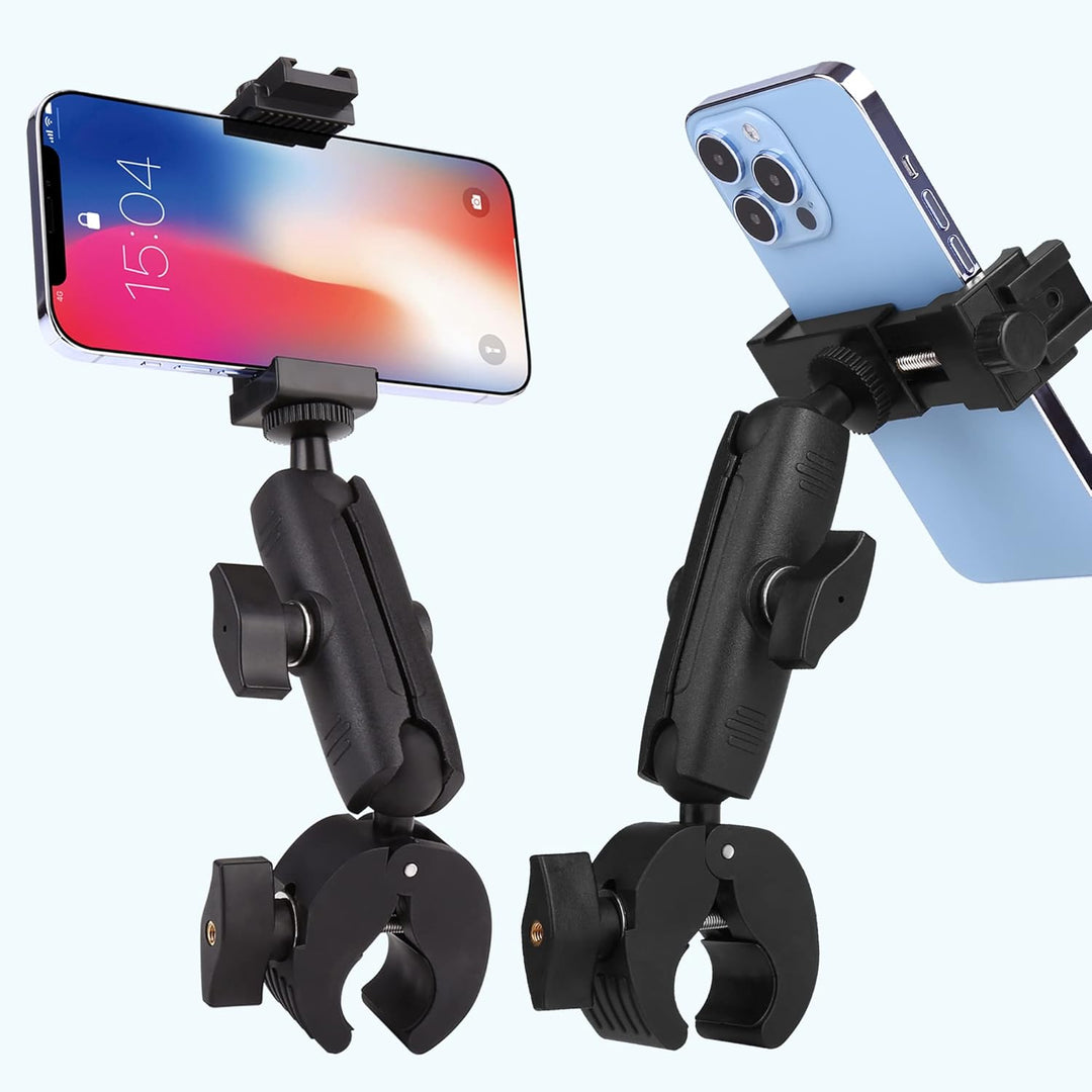 Peastrex Musik Boom Mikrofonständer Telefonhalterung mit langem Arm und Superklemme 360° Drehung für