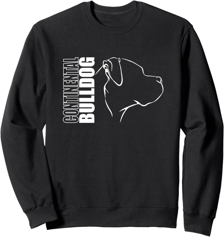 Continental Bulldog Profil Hunderasse Hund Hunde Sweatshirt