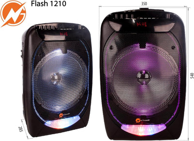 N-Gear Flash 1210 Sono Karaoke Bluetooth Mobile Trolley 300 Watt MP3 Player FM Radio 2-5 Stunden Lau