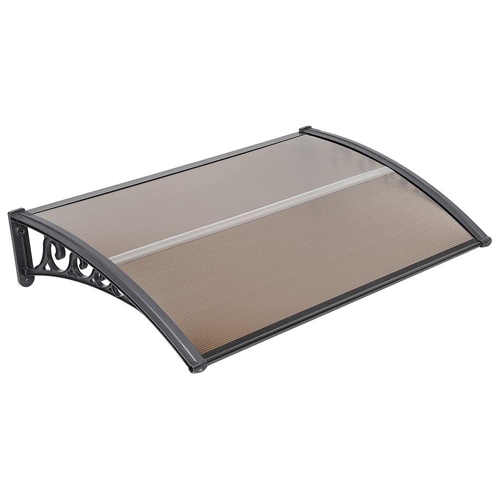 Vordach für Haustür, Überdachung Haustür aus Aluminium und Kompletten Polycarbonat-Hohlkammerplatte,