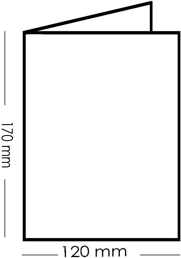 Karten mit Umschlag DIN B6 125x176 mm, 120g/m² stark, Faltkarte 120x170 mm, 240 g/m² (25 Stück in Or
