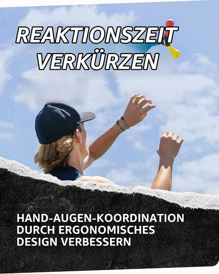 SKLZ Sports &amp; Outdoor &amp; Sports Reaktionsbälle Reaktiver Verschluss Sportreaktionsgerät, Blau/Gelb/Ro