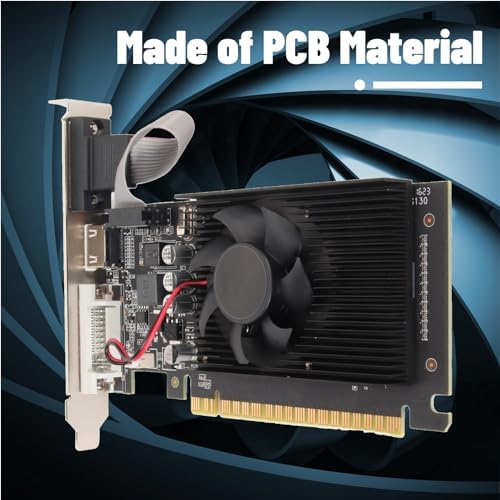 Bewinner GT610 Grafikkarte, 2 GB, DDR3, 64 Bit, HDMI DVI VGA Desktop Grafikkarte, PCI Express X16 Co