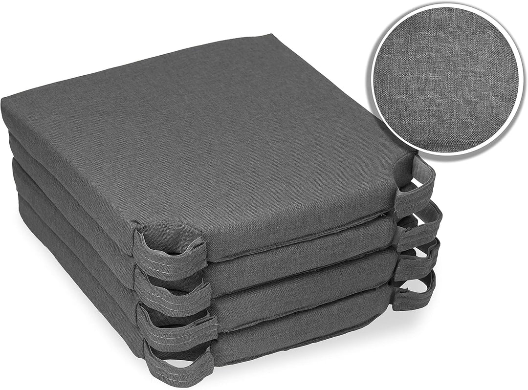 sunnypillow 4er Set Stuhlkissen mit Klettverschluss Polsterauflage Auflage für Stühle - Indoor/Outdo