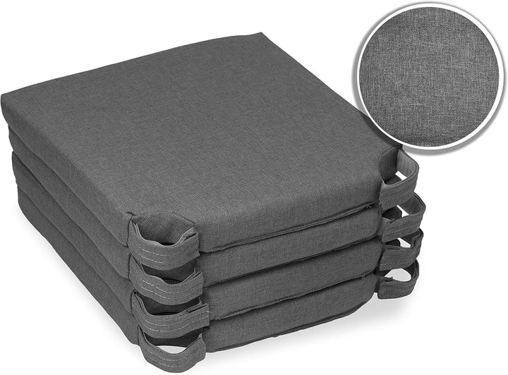 sunnypillow 4er Set Stuhlkissen mit Klettverschluss Polsterauflage Auflage für Stühle - Indoor/Outdo