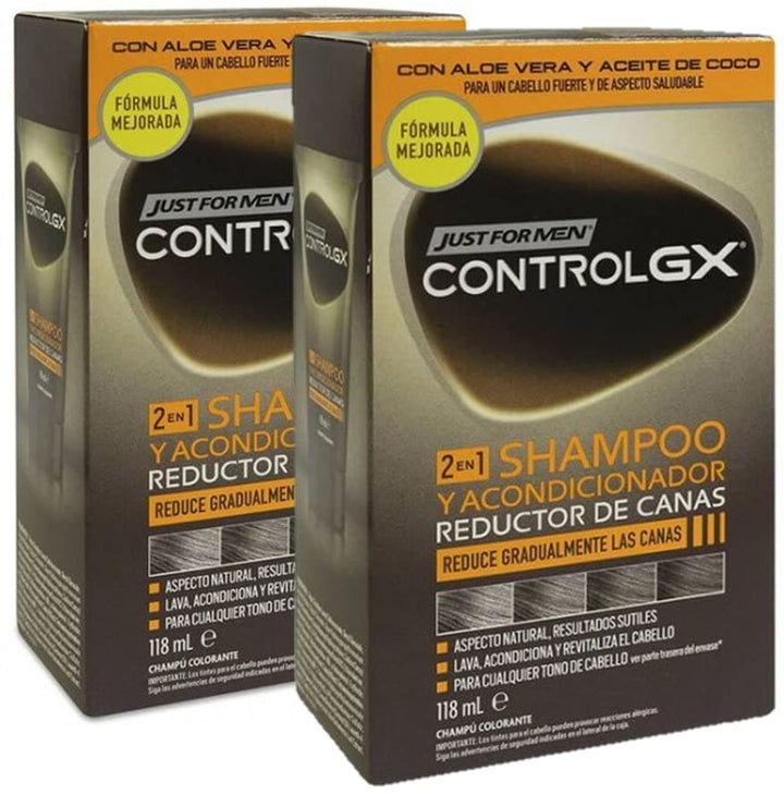Just for men Control GX, Grey Reducing 2-in-1 Shampoo & Conditioner für graues Haar, neue verbessert