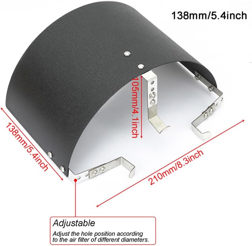 Universal Auto Air Filter Cover Heat Shield, Auto Luftfilterabdeckung Edelstahl Hitzeschild,für 2.5-