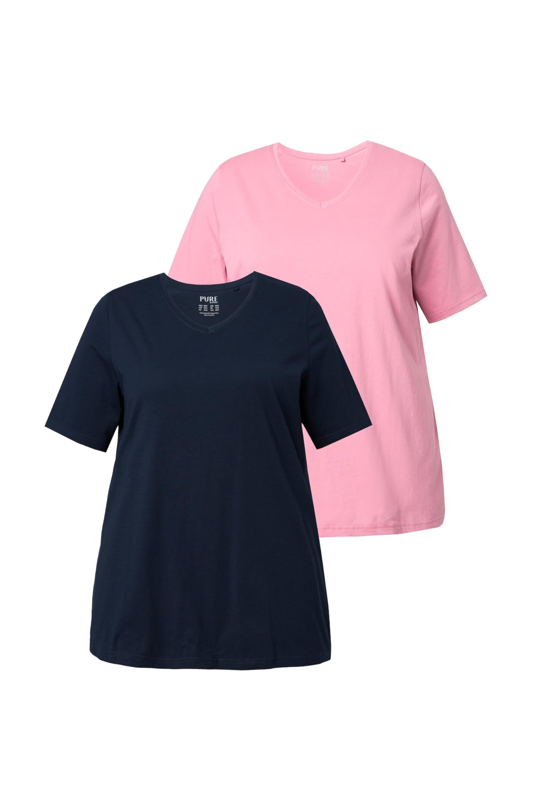Ulla Popken Damen T-Shirt 42-44 Altrosa, 42-44 Altrosa