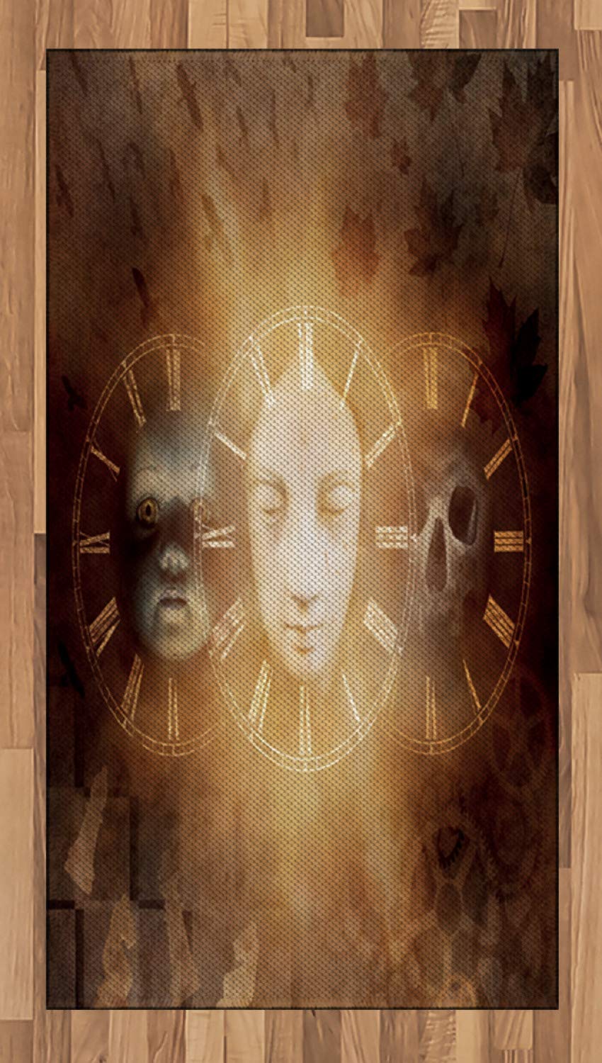 ABAKUHAUS gotisch Teppich, Spooky Scary Schädel-Baby, Färben mit langfristigen Halt, 80 x 150 cm, Ta