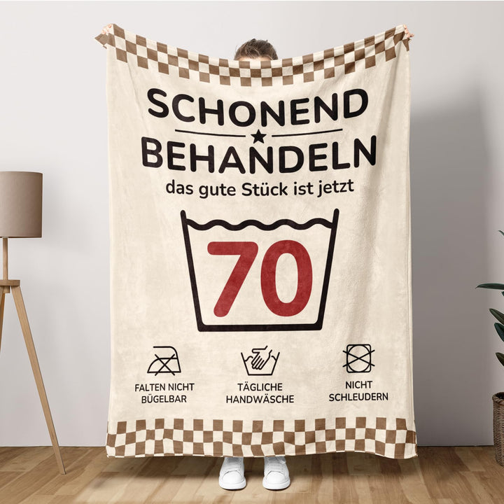 70 Geburtstag Frau Mann, Lustige Geburtstag Kuscheldecke Geschenk, Geschenke zum 70 Geburtstag für F