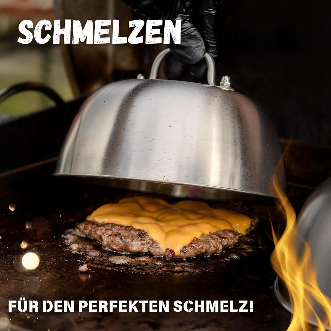 SMASHERS Smash Burger Set – Burger Smasher Set mit Burgerpresse, Grillspachtel, Pfannenwender & Burg