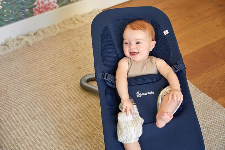 Ergobaby 3-in-1 Evolve Bouncer, Ergonomische Babywippe für Neugeborene ab Geburt bis zum Kleinkind,