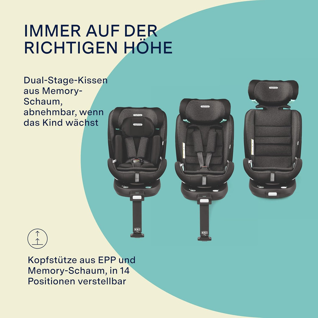 Peg Perego Primo Viaggio 360 EVO Autositz All-In-One mit ISOFIX, Drehbar, Verstellbar, für Kinder vo
