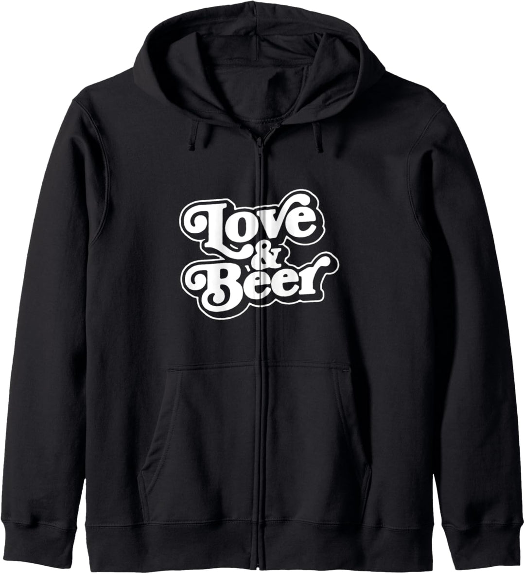 Love & Beer - Vintage Typography Craft Brew Lover Design Kapuzenjacke