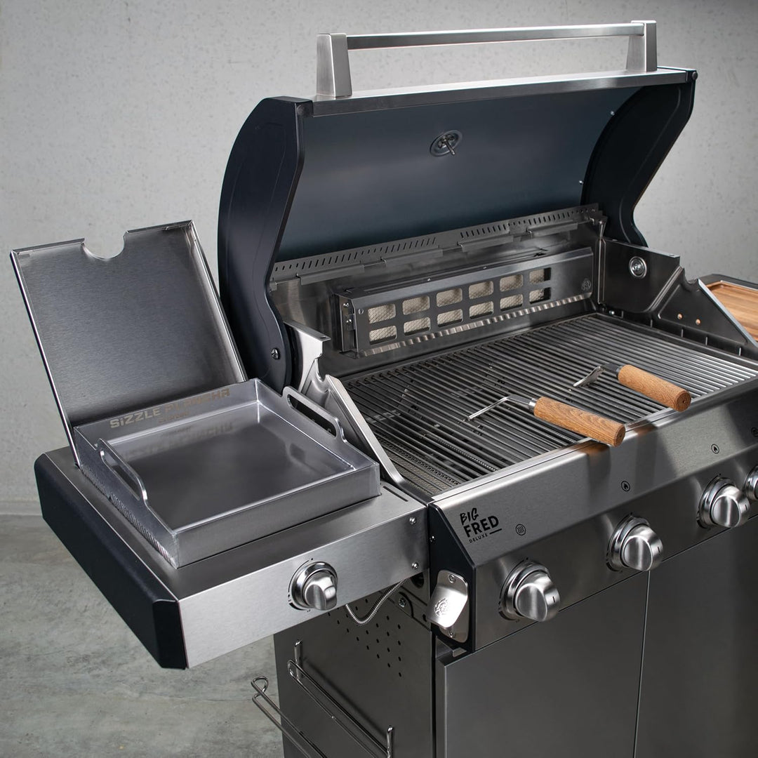 Universal-Griffe | Grillrostheber aus Edelstahl | abnehmbar - robust für alle Grillroste (Stäbe von