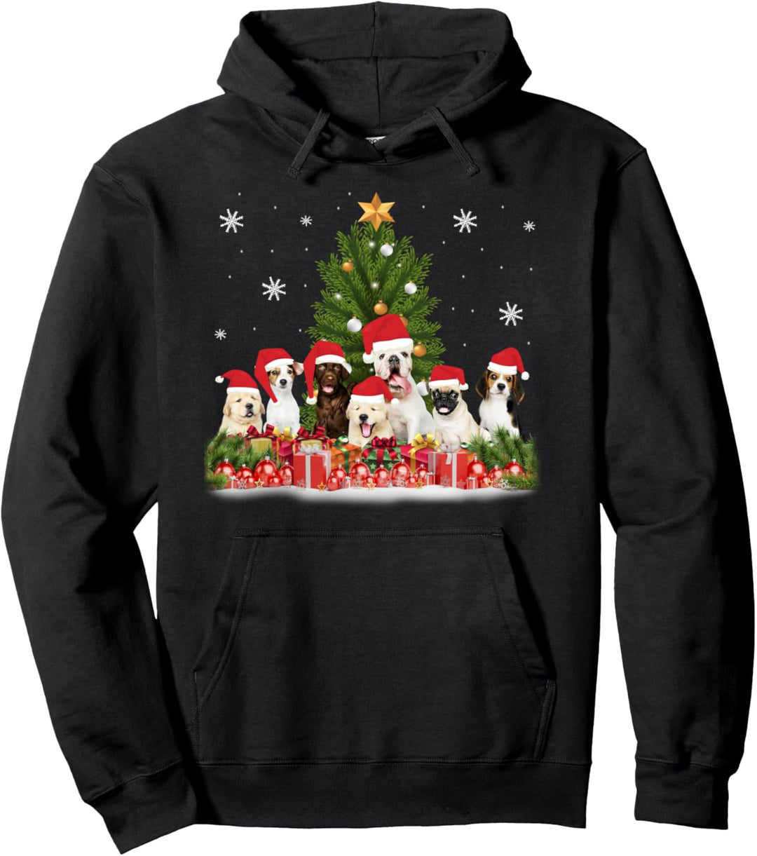 Lustiger Weihnachtshund Pullover Hoodie