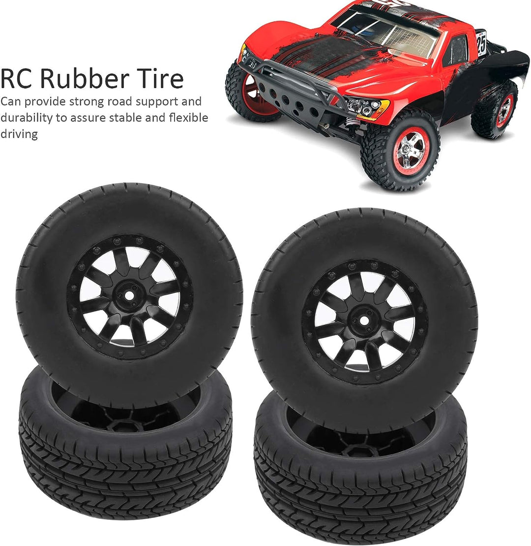 VGEBY 4 Stück RC Short-Course Truck Reifen Reifenrad RC Modellauto Short Truck Road Reifen RC Zubehö