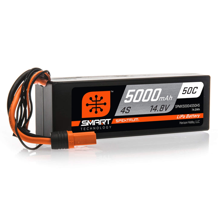 Spektrum 14.8V 5000mAh 4S 50C Smart Hardcase LiPo-Akku: IC5, SPMX50004S50H5