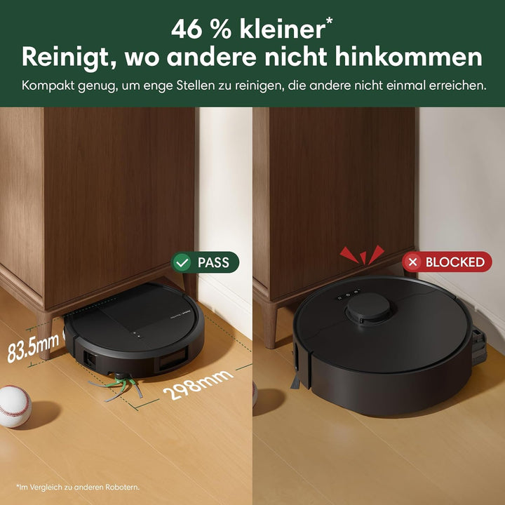 iRobot Roomba Plus 415 Saugroboter, AutoWash Basis, Rotierende Wischtücher Schwarz, Schwarz