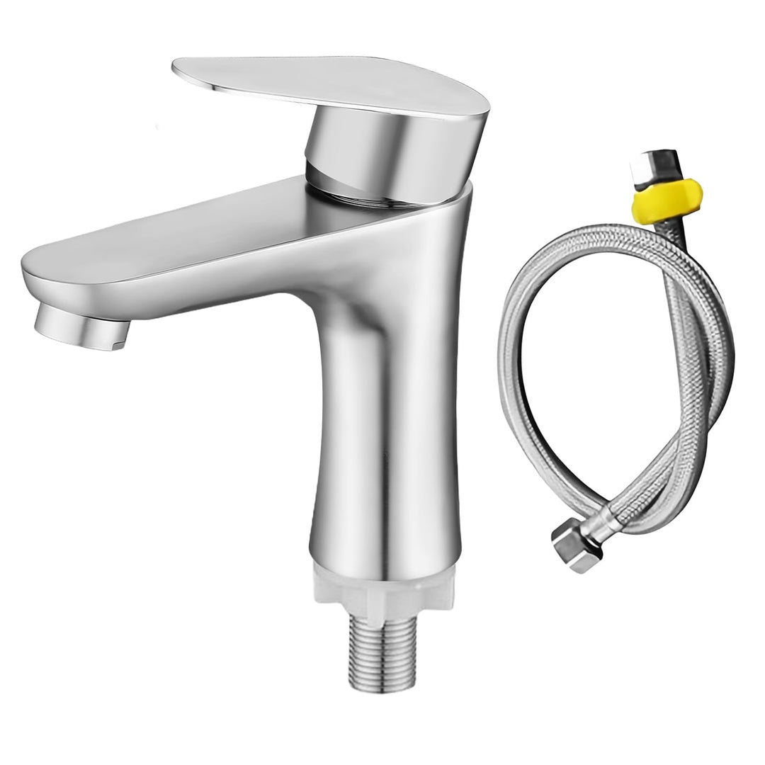 Kaltwasserhahn Gäste Wc, Kaltwasserarmatur Mit Anschlussschlauch, Bad Armatur Waschbecken, Wasserhah