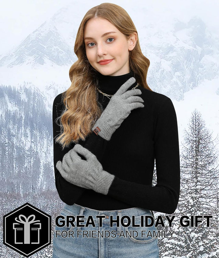 Bequemer Laden Damen Winter Warm Touchscreen Handschuhe Thermo Winterhandschuhe Kaschmir Strickhands