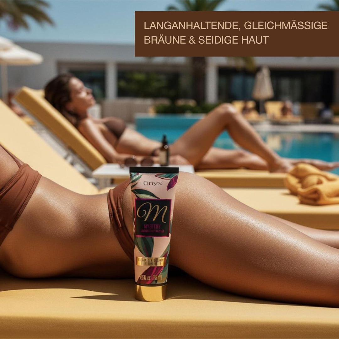 Onyx Mystery Solariumcreme - Bräunungsbeschleuniger ohne Selbstbräuner - Melanin & Kollagen Boost fü