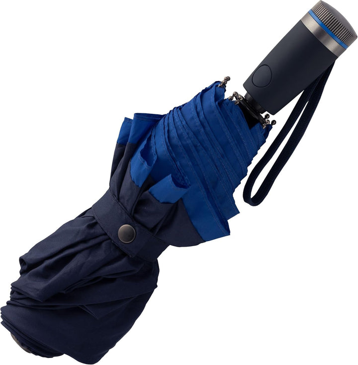 Hugo Boss Gear Regenschirm Taschenschirm aus Polyester in der Farbe Blau, Masse offen: Länge ca. 62
