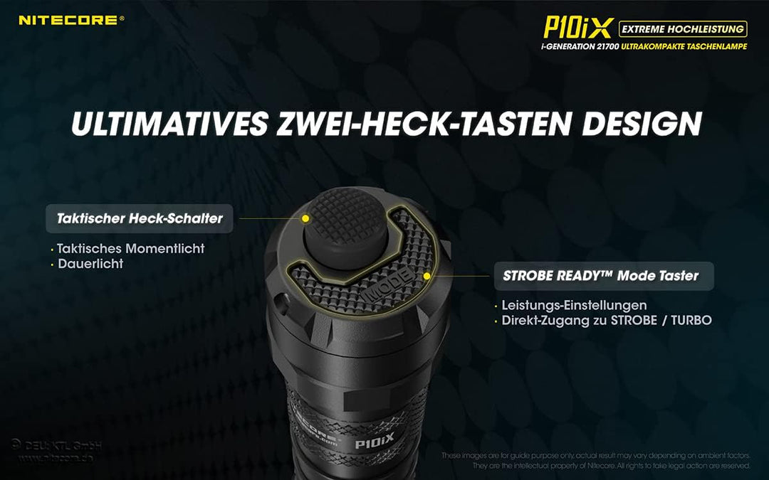 Nitecore P10IX Compact Flashlight, schwarz